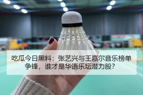 吃瓜今日黑料：张艺兴与王嘉尔音乐榜单争锋，谁才是华语乐坛潜力股？